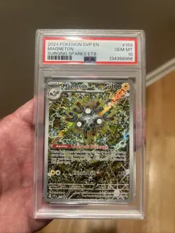 Pokemon TCG Magneton Surging Sparks ETB #159 Black Star Promo, PSA 10 - Image 1