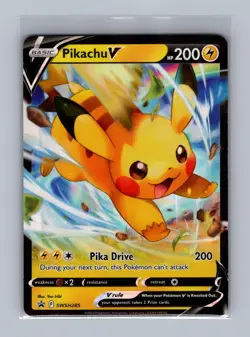 Pikachu V SWSH285 Holo Promo Sword & Shield Promo Pokemon Lightly Played - Image 1
