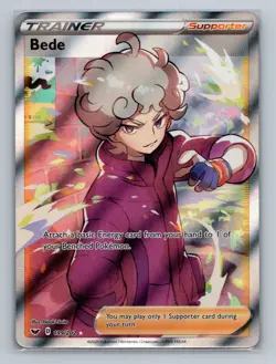 Pokemon SWSH01: Sword & Shield Base Set #199/202 Bede (Full Art) - Image 1