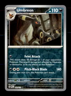 Umbreon 059/131 Rare Prismatic Evolutions Pokemon Reverse Holo Near Mint - Image 1