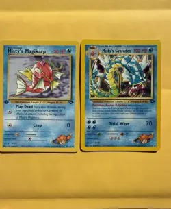 🔥 Misty’s Gyarados Holo + 1st Edition Misty’s Magikarp Gym Challenge Duo 🔥 - Image 2