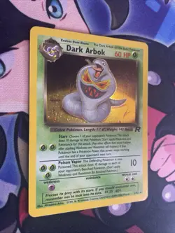 Pokemon TCG WOTC Team Rocket Dark Arbok 2/82 Holo Rare LP+ Swirl - Image 2