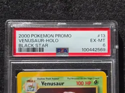 2000 Pokemon Promo #13 Venusaur Holo Black Star PSA 6 EX-MT Game Boy Guide - Image 3