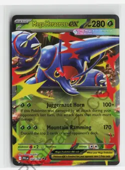 Mega Heracross ex 004/094 Phantasmal Flames Double Rare Holo NM/M Pokemon - Image 1