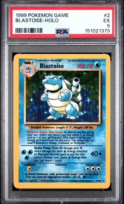 1999 Pokemon Game Blastoise #2 Holo PSA 5 - Image 1