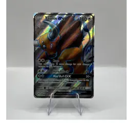 Pokemon TCG Tauros GX 144/149 SM Base Set Ultra Rare Full Art Holo - Image 1