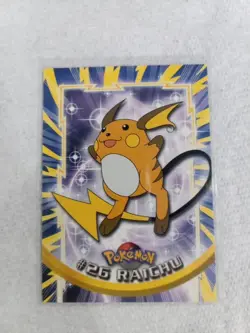 1999 Topps CHROME SERIES Pokemon RAICHU #26 TV Animation Edition NON HOLO - Image 1