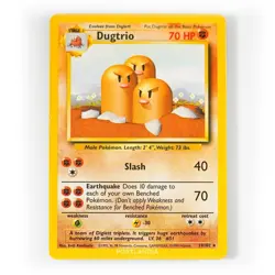 Pokemon - Dugtrio - Non Holo - 19/102 - Base Set - Rare Card - Image 1