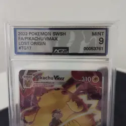 2022 Pokemon Pikachu VMAX TG17/TG30 Lost Origin Trainer Gallery AGS 9 Mint - Image 2