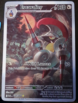 Pokemon TCG Escavalier 138/086 Sv: Black Bolt IR Holo ENG 2025 - Image 1
