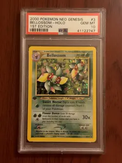 2000 Pokemon Neo Genesis Bellossom 1st Edition Holo #3 PSA 10 English - Image 1