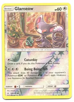 Glameow - 159/214 - Unbroken Bonds - Reverse Holo - Pokemon Card - NM - Image 1