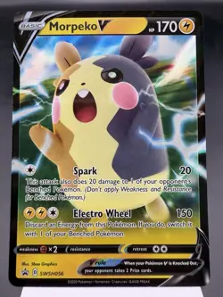 Morpeko V SWSH056 - Ultra Rare Holo - Sword & Shield Promo Pokemon Card NM - Image 1