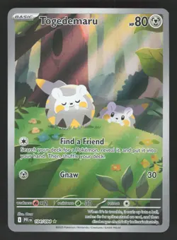 Togedemaru 104/094 Pokemon TCG ME02: Phantasmal Flames NM - Image 1