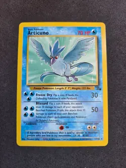 Articuno 17/62 Fossil Rare Non-Holo WOTC 1999 Vintage Pokemon Card LP - Image 2