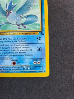 Articuno 17/62 Fossil Rare Non-Holo WOTC 1999 Vintage Pokemon Card LP - Image 5