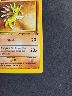 Pokemon TCG First Edition Sandslash Fossil 41/62 Regular 1999-2000 WOTC Vintage - Image 5