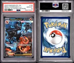 2025 Pokemon PHANTASMAL Flames Mega Charizard X EX 125 PSA 10 💎 - Image 3