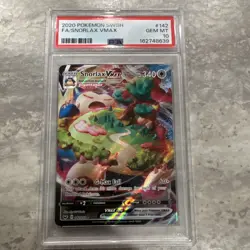 2020 Pokemon Snorlax VMAX Full Art Holo 142/202 Sword & Shield PSA 10 EN - Image 1