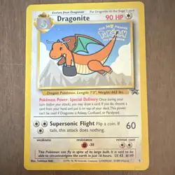 1999 Pokemon The First Movie Dragonite Promo #5 WB Kids Presents WOTC Vintage NM - Image 1