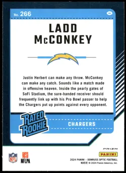2024 Donruss Optic #266 Ladd McConkey Holo - Image 2