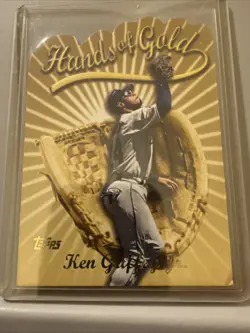 1999 Topps KEN GRIFFEY JR “HANDS OF GOLD” DIE CUT INSERT #HG3🔥RARE🔥 - Image 1