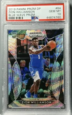2019-20 Panini Prizm Draft Picks - Zion Williamson #1 Blue Wave Prizm /299 (RC) - Image 1