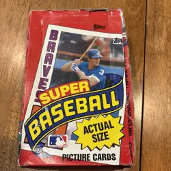 1984 Topps SUPER Baseball Wax Box RARE 36 Unopened Sealed Packs Vintage - Image 2