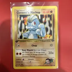 Giovanni’s Machop 72/132 Pokemon 1st Edition Gym Challenge - Image 1