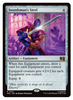 Magic The Gathering, Swordsman's Steel - Commander Marvel Super Heroes Near Mint - Image 1