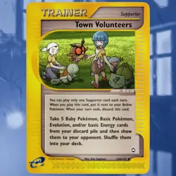 Pokemon Town Volunteers 136/147 Aquapolis Set E-Reader Trainer Card ☆Near-Mint ² - Image 1