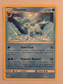 Pokemon TCG Glaceon SM238 Black Star Promo Sun Moon NM Near Mint Card - Image 1