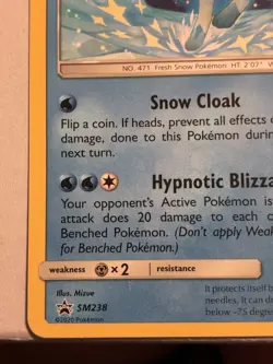 Pokemon TCG Glaceon SM238 Black Star Promo Sun Moon NM Near Mint Card - Image 2