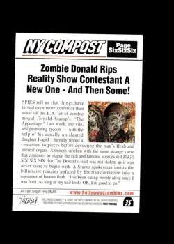 Donald Stump : 2007 Topps Hollywood Zombies Celebrity Parody Card #35 FREE SHIP - Image 2