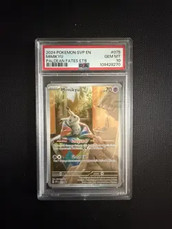 Pokemon TCG | Mimikyu SVP075 Black Star Promo Card Paldean Fates | PSA 10 - Image 1