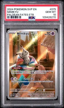 Pokemon TCG | Mimikyu SVP075 Black Star Promo Card Paldean Fates | PSA 10 - Image 3