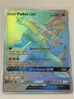 Pokemon Palkia GX 165/156 Sun and Moon Ultra Prism Rainbow Rare - Image 1