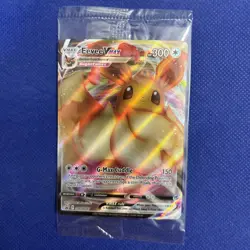 Sealed Eevee Vmax Pokemon SWSH087 Shining Fates Black Star Promo Holo - Image 1