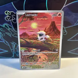 Pokemon TCG Black Bolt Larvesta Card 099/086 Rare English Illustration - Image 1