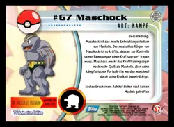 GERMAN Machoke #67 Topps Trading Cards Series 1 Pokemon - Image 2