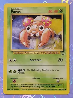 Paras 85/130 Base Set 2 Pokemon Card NM - Image 1