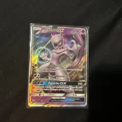 Pokemon Mewtwo GX Full Art Ultra Rare Holo Shining Legends 39/73 190 HP Card - Image 1