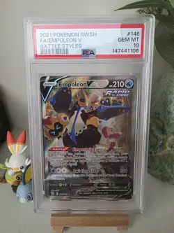 Empoleon v 146/163 SW&SH Battle Styles Alternate Art Card PSA 10 Gem Mint - Image 1