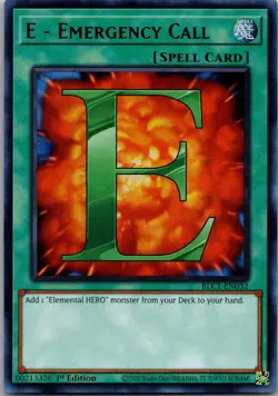 E - Emergency Call BLC1-EN032 Yu-Gi-Oh 1st Edition LP - Image 1