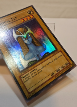Mystical Elf LOB-E050 Super Rare 1st Edition ERROR SLIGHT FOIL SHIFT Yugioh 2048 - Image 5