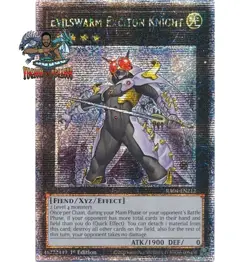 Yugioh! 1x Evilswarm Exciton Knight RA04-EN212 Quarter Century Secret Rare NM - Image 1