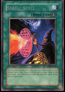 Serial Spell RDS-EN037 Rare Rise of Destiny Yu-Gi-Oh Unlimited Lightly Played - Image 1