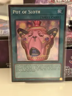 Konami Yu-Gi-Oh! Pot of Sloth CORI-EN061 1st Ed Super Rare Holo ENG - Image 1