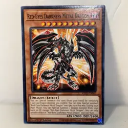 Red-Eyes Darkness Metal Dragon - SDAZ-EN007 - Common 1st Edition LP Yugioh TCG - Image 1