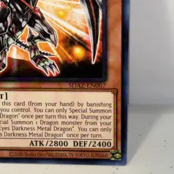 Red-Eyes Darkness Metal Dragon - SDAZ-EN007 - Common 1st Edition LP Yugioh TCG - Image 4